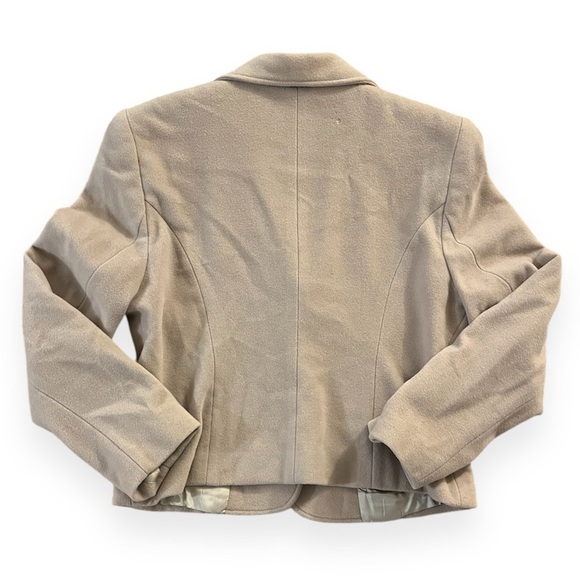 Valia Vintage Tan Blazer Wool Cashmere Blend - Picture 2 of 7